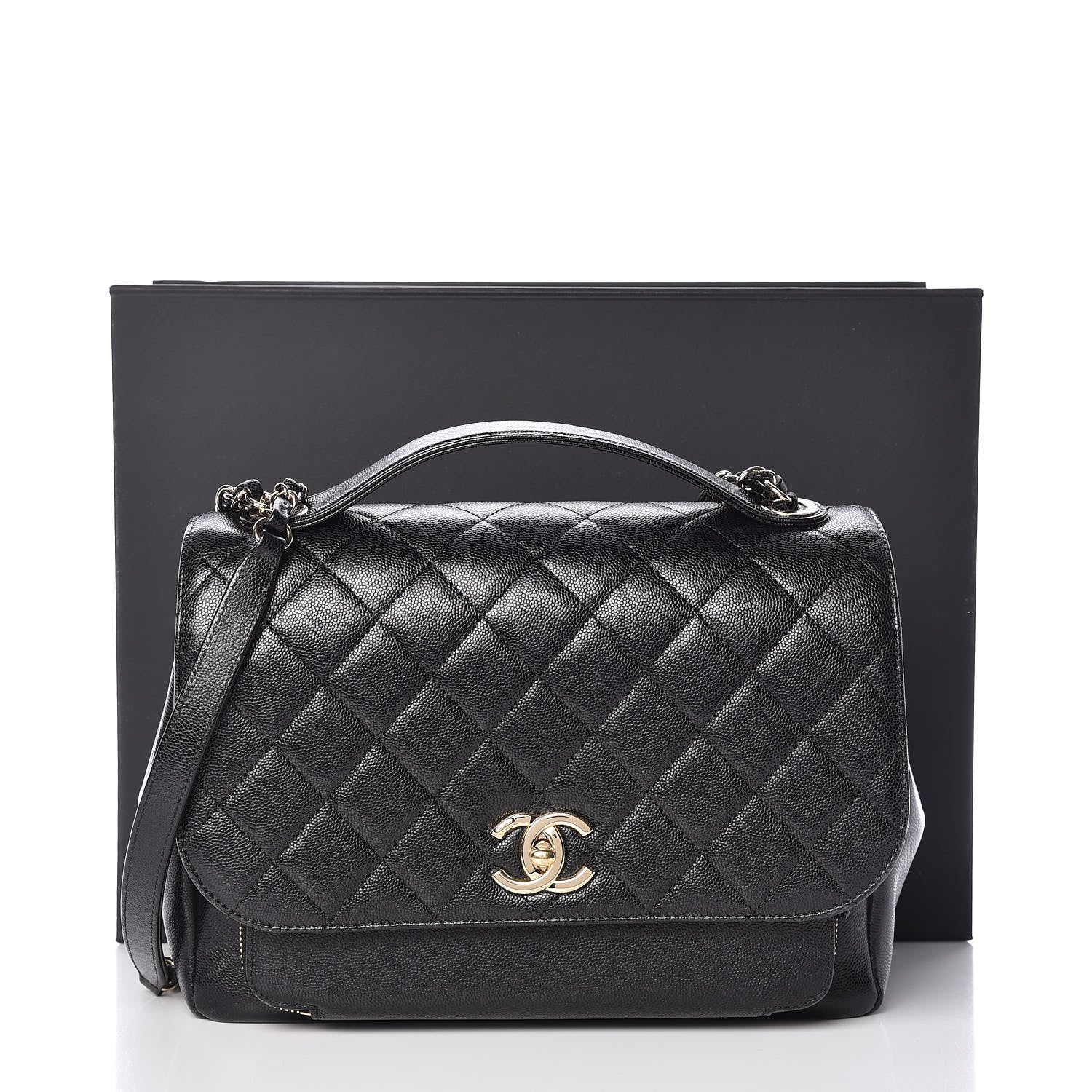 Chanel Caviar Quilted Large Business Affinity Flap Black 17 of 17