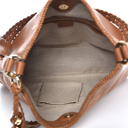 Gucci Pebbled Calfskin Medium Marrakech Hobo Brown 5 of 13