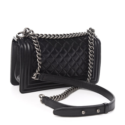 Chanel Lambskin Quilted Medium Boy Flap Black 3 of 13