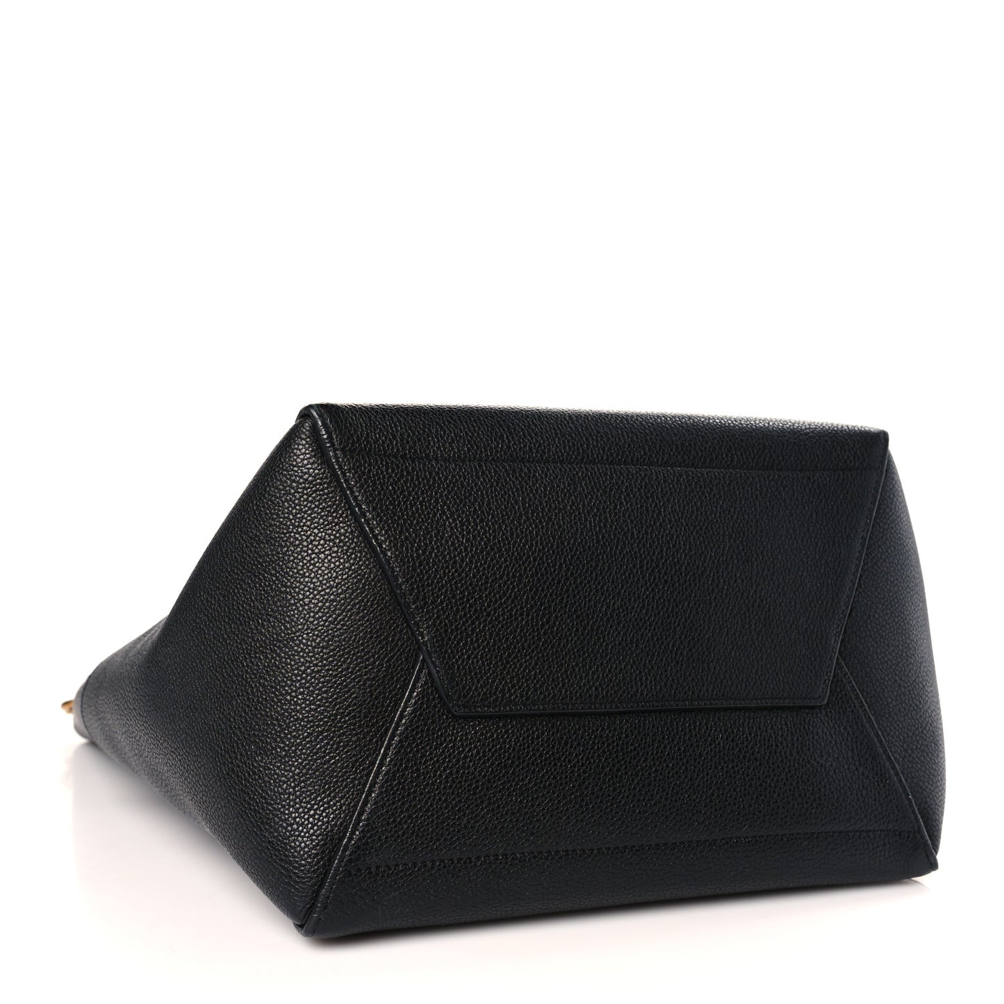 Soft Grained Calfskin Sangle Bucket Bag Black