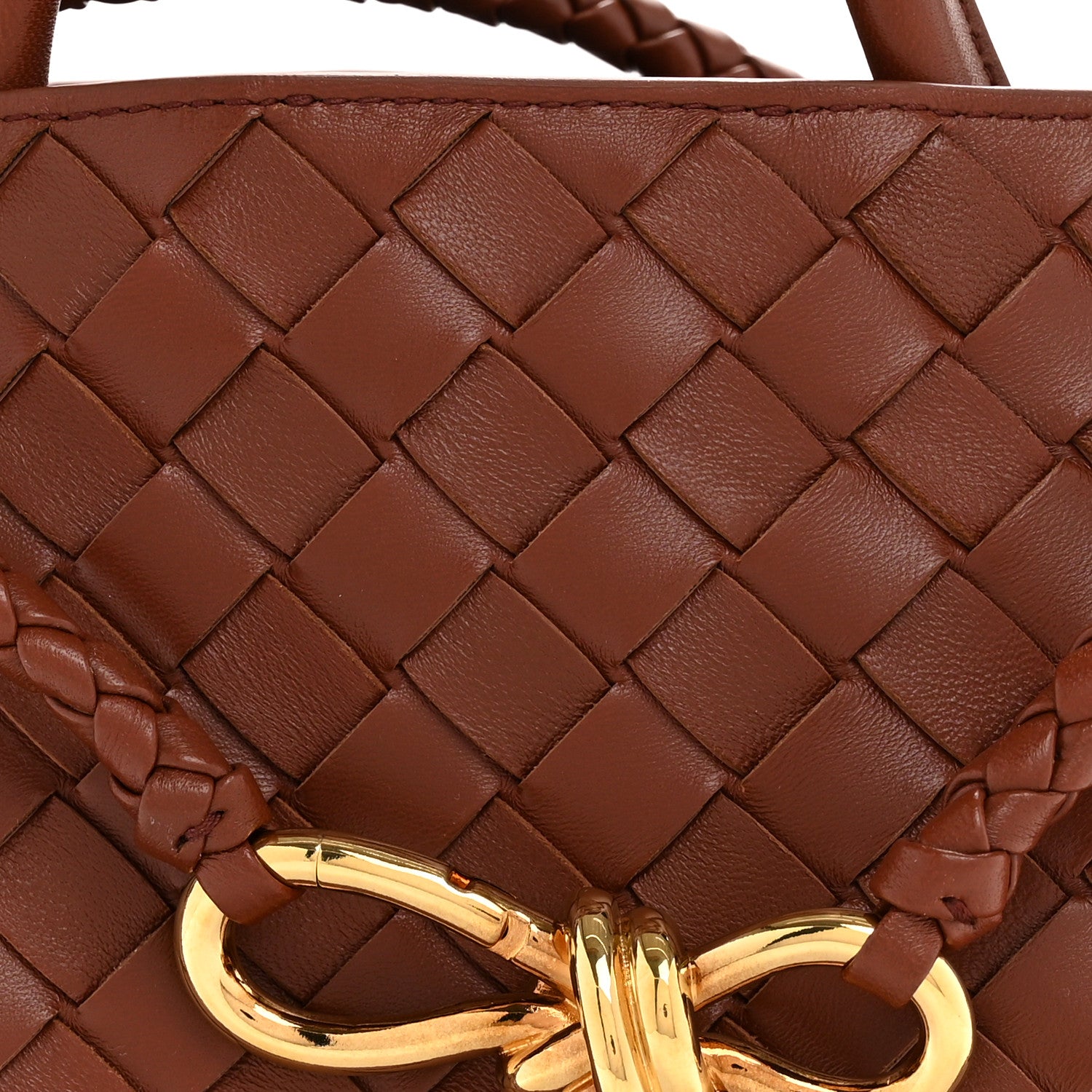 Bottega Veneta Nappa Intrecciato Small Andiamo Shoulder Bag Sapele