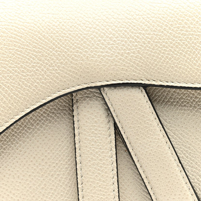 Christian Dior Grained Calfskin Mini Saddle Bag White 9 of 12