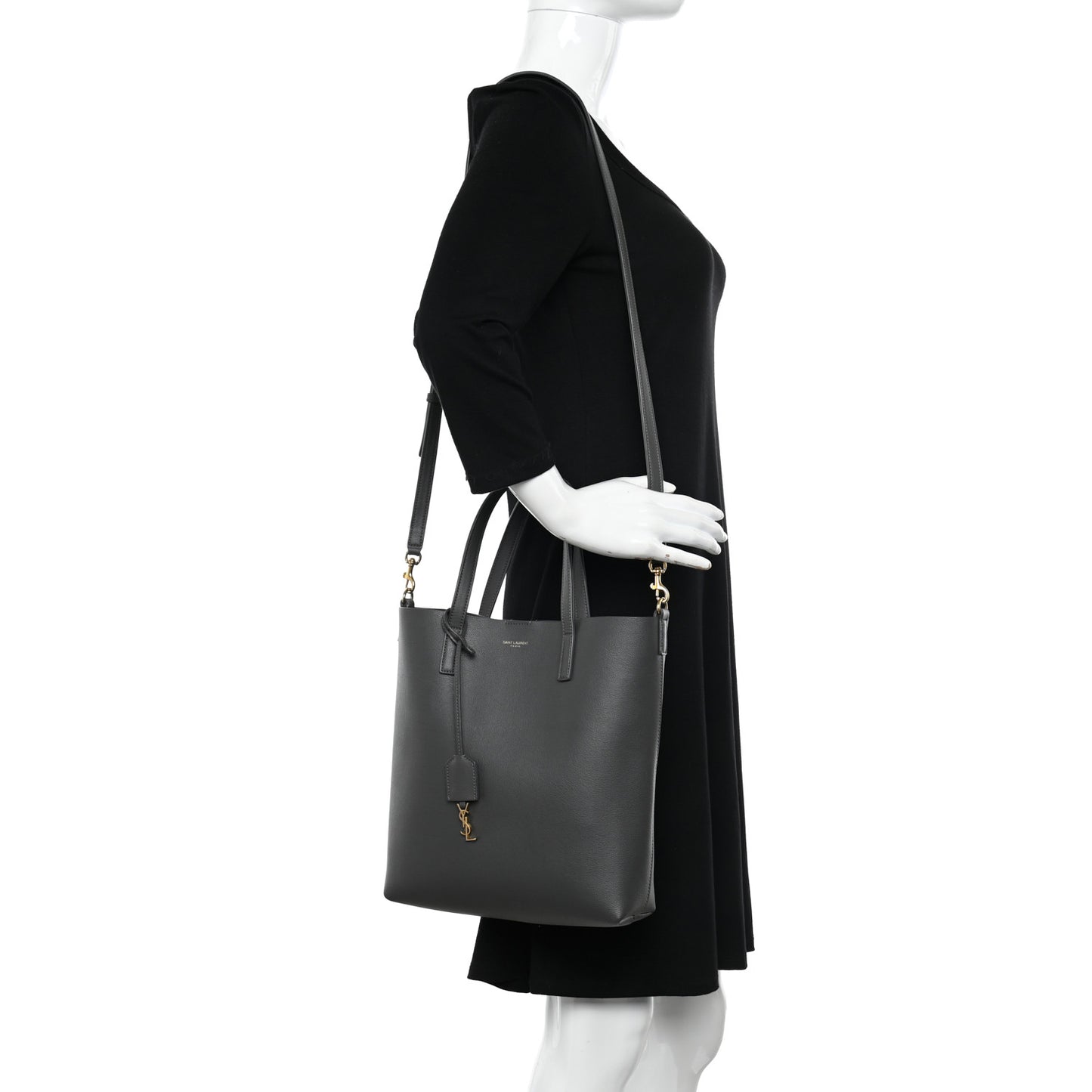 Calfskin Toy Shopping Tote Earth Grey