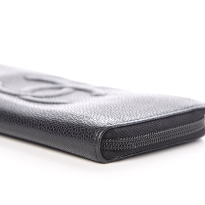 Chanel Caviar Large Timeless CC Zip Around Wallet Black 10 of 12