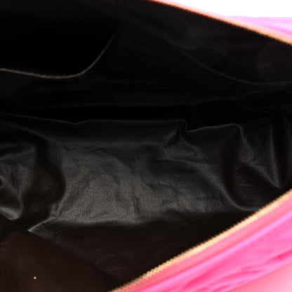 Fendi Lycra FF 1974 Embossed Medium Trapezoid Beauty Pouch Rosa Shocking 5 of 7