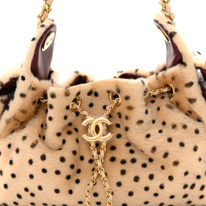 Chanel Pony Hair Mini Chanel 25 Handbag Beige Black 8 of 11