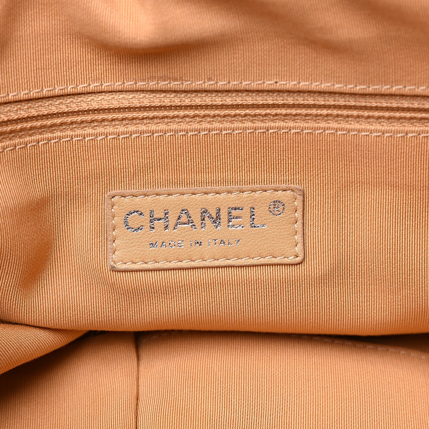 Washed Lambskin Quilted Large Chain Around Messenger Brown