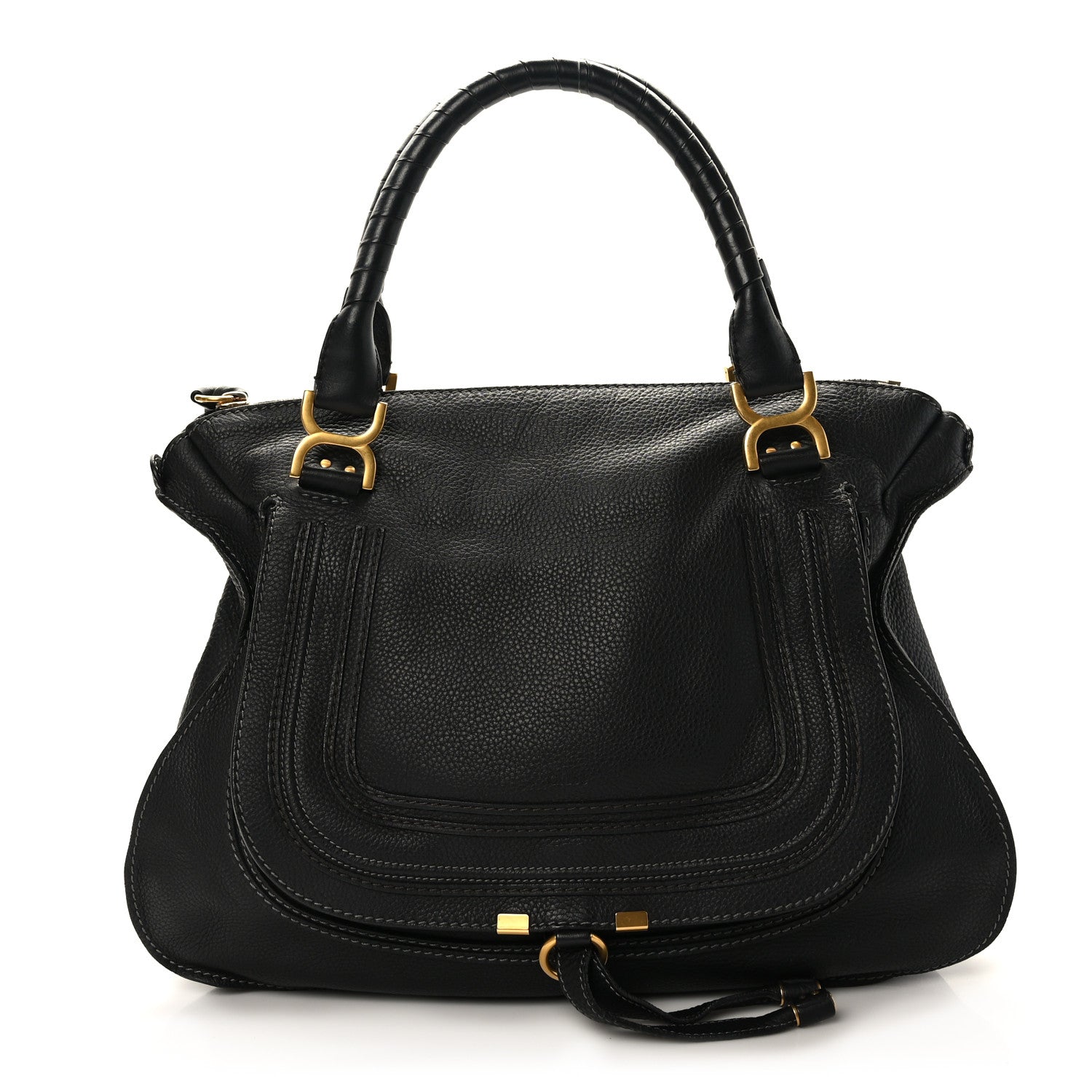 Chloe Calfskin Large Marcie Satchel Black 1 of 8