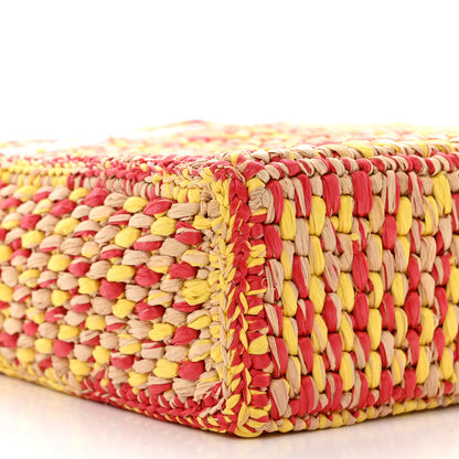 Loewe Raffia Calfskin Standard A5 Tote Bag White Multicolor 8 of 9