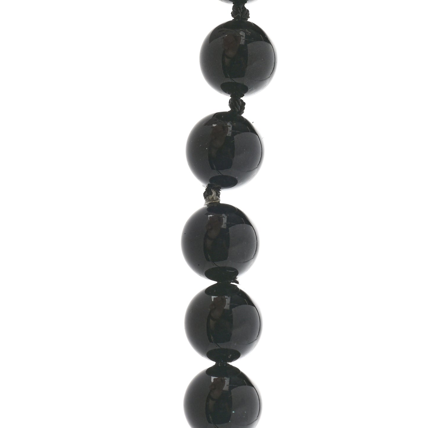 Ruthenium Baguette Crystal CC Beaded Long Necklace Black
