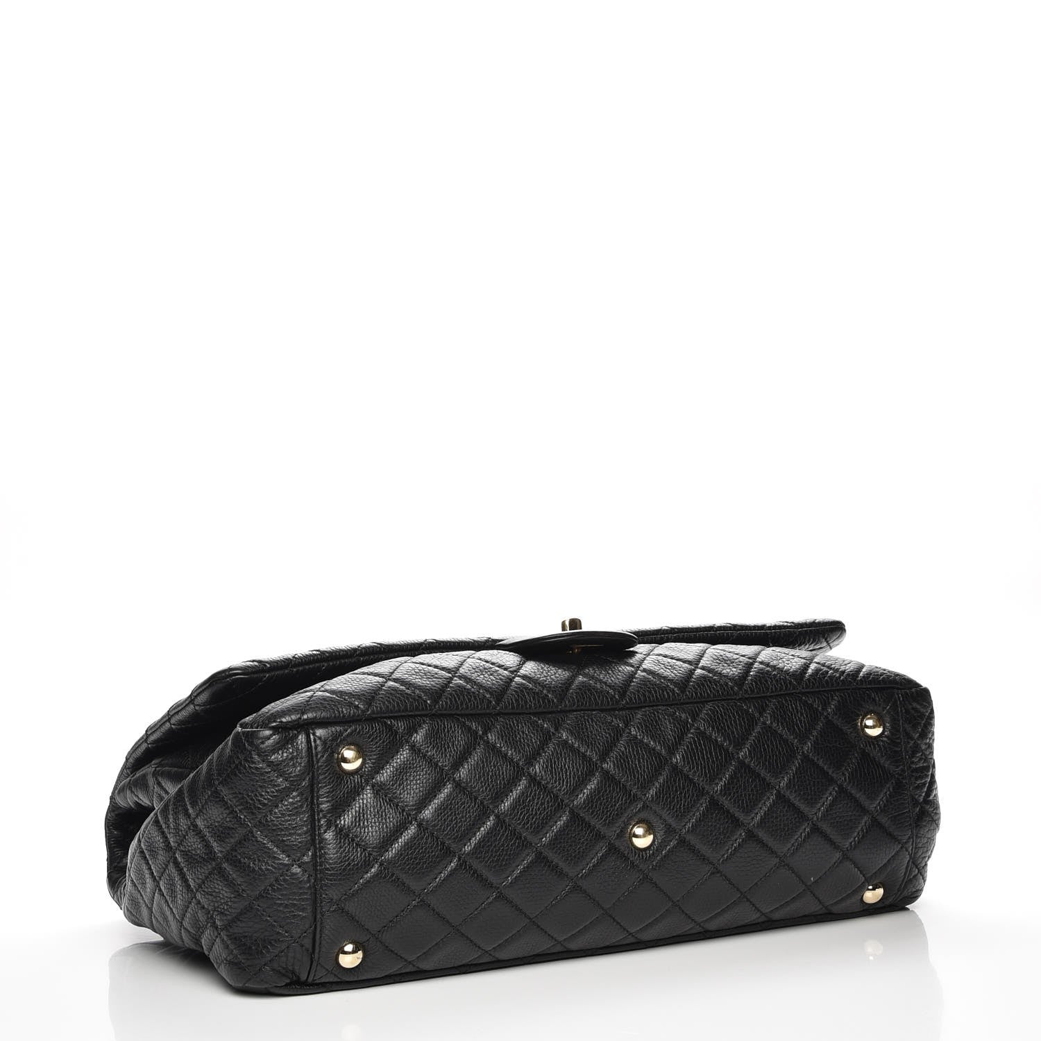 Chanel Calfskin Quilted XXL Travel Flap Bag Black 4 of 8