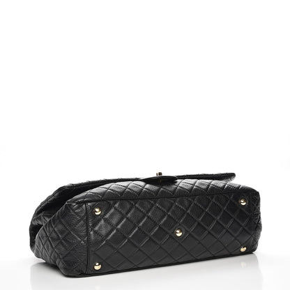 Chanel Calfskin Quilted XXL Travel Flap Bag Black 4 of 8
