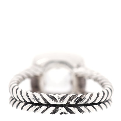 David Yurman Sterling Silver Diamond White Topaz 7mm Petite Albion Ring 50 5.25 4 of 5