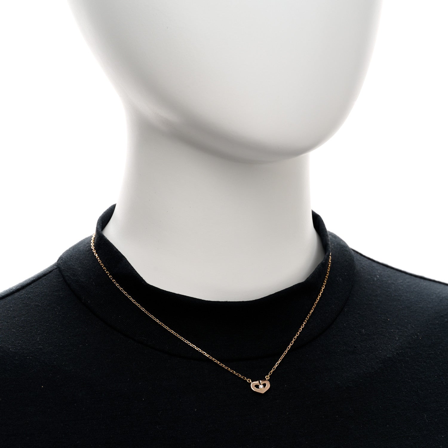Cartier 18K Pink Gold Diamond XS Hearts and Symbols Necklace 2 of 4