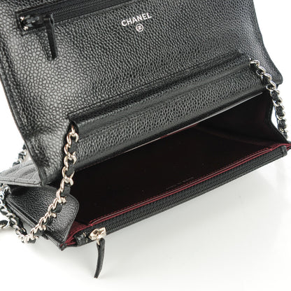Chanel Caviar Quilted Wallet On Chain WOC Black 6 of 8