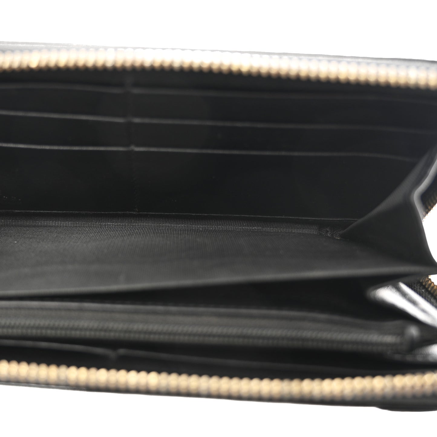 Patent Microguccissima Nice Zip Around Wallet Black