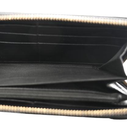 Gucci Patent Microguccissima Nice Zip Around Wallet Black 6 of 9