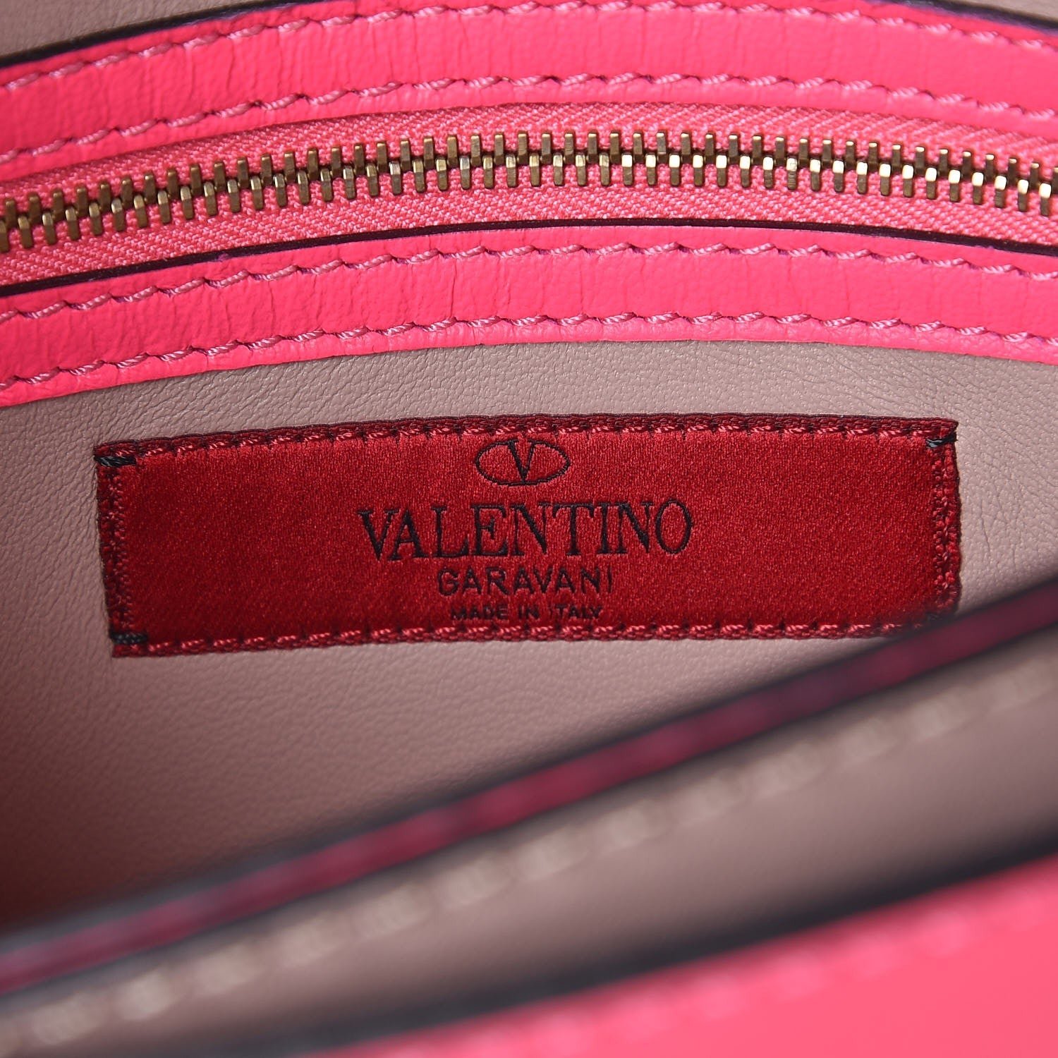 Valentino Garavani Nappa Rockstud Wristlet Clutch Fuxia Fluo 6 of 8