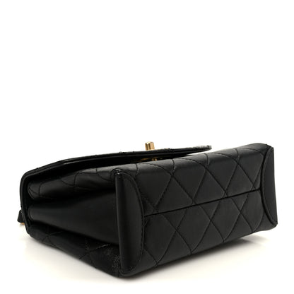 Chanel Lambskin Quilted Small Trendy Spirit Top Handle Bag Black 4 of 10