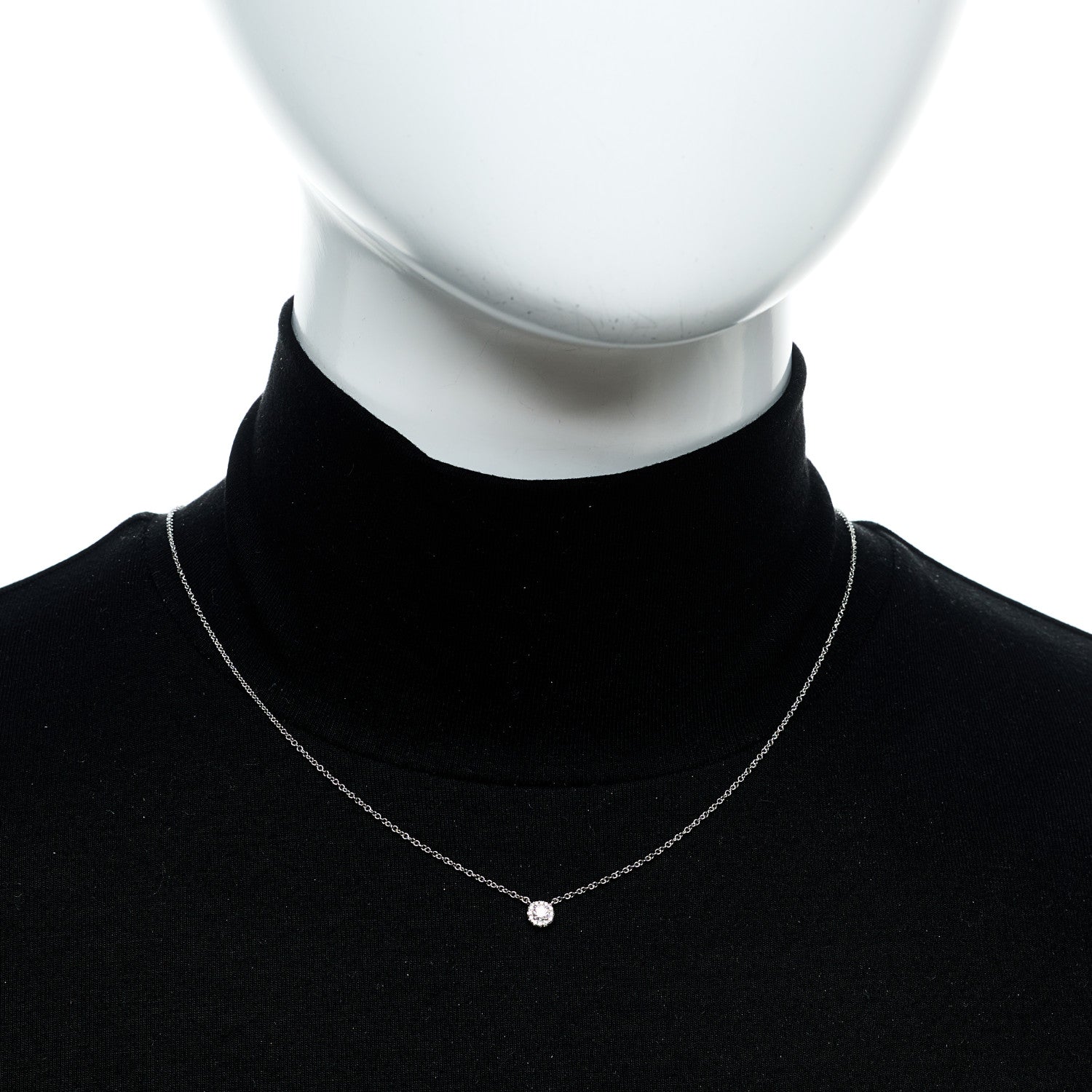 Tiffany Platinum Diamond .16ctw Soleste Pendant Necklace 2 of 5
