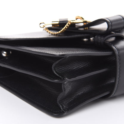 Chloe Shiny Goatskin Calfskin Aby Chain Shoulder Bag Black 7 of 9