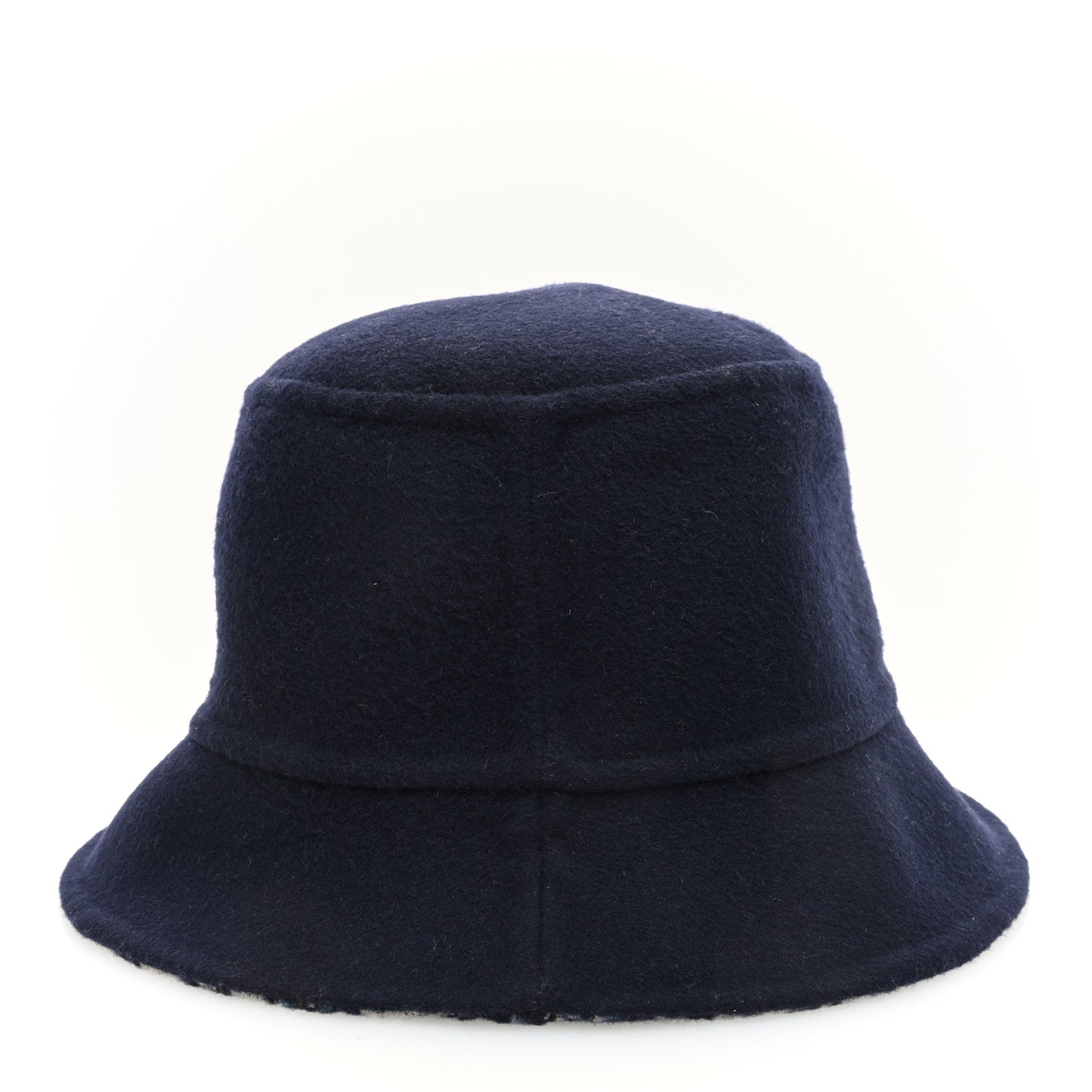 Wool Oblique Jacquard Bucket Hat Blue