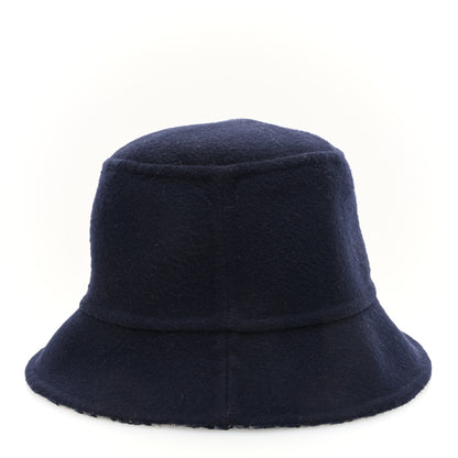Christian Dior Wool Oblique Jacquard Bucket Hat Blue 6 of 8