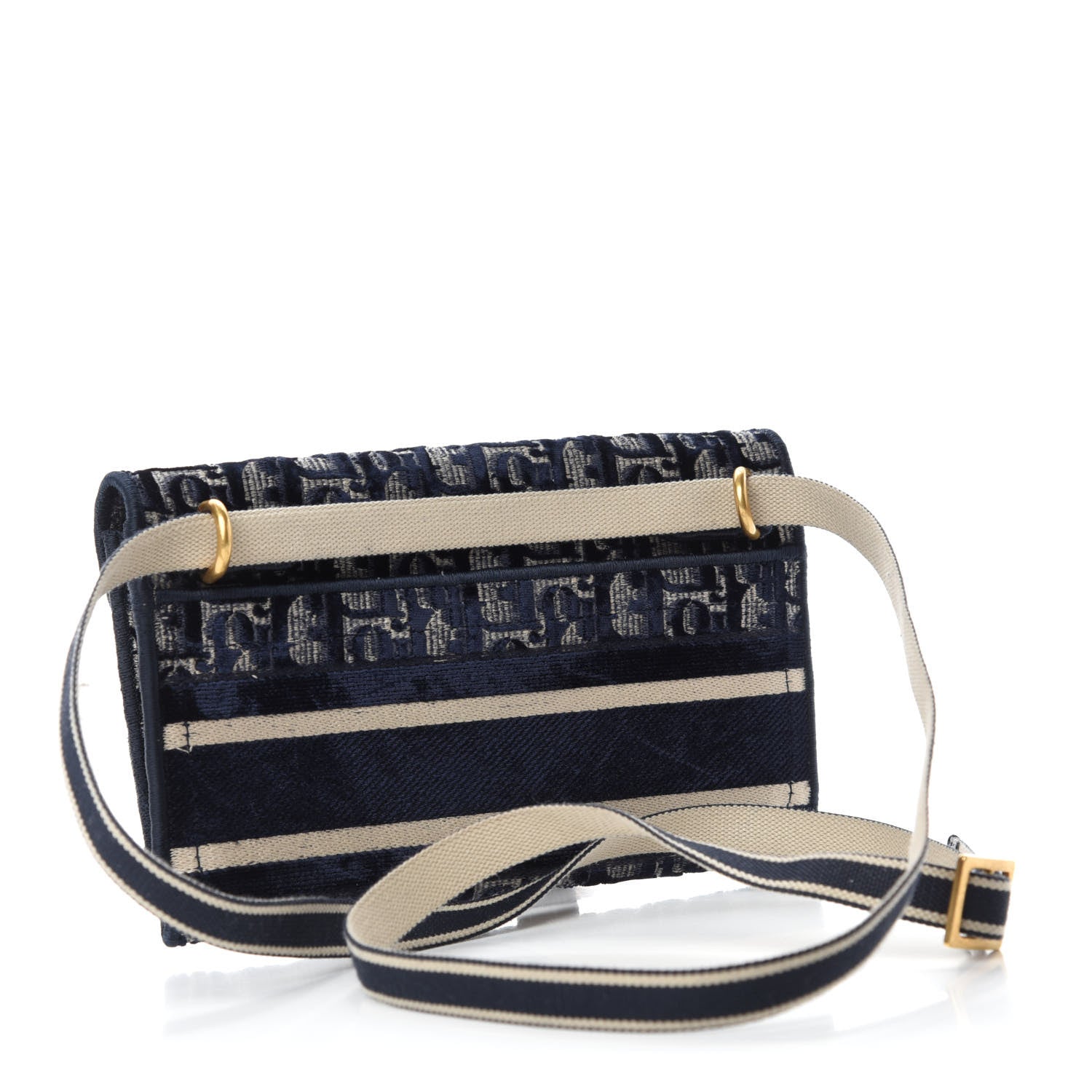 Christian Dior Oblique Slim Saddle Pouch Blue 3 of 11