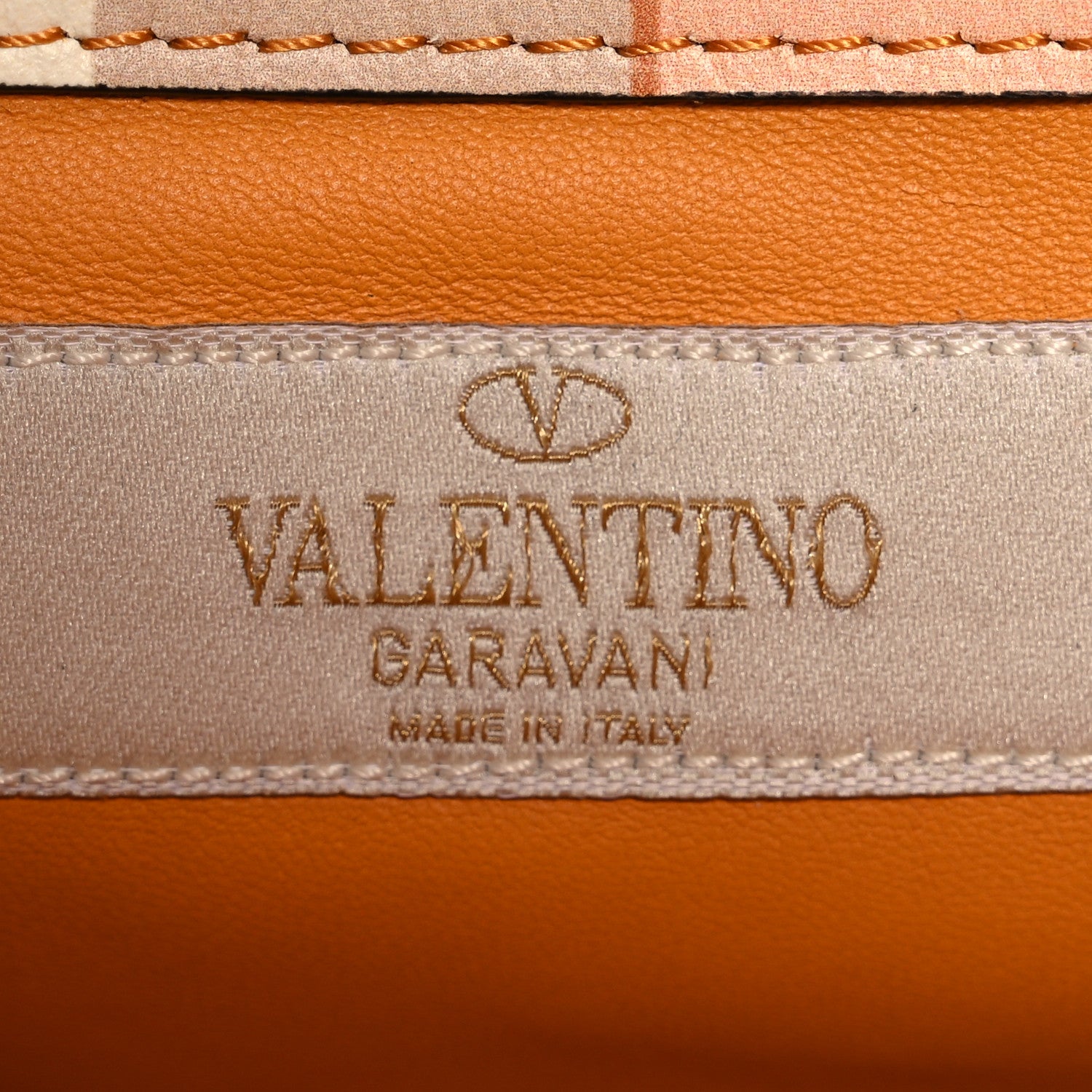 Valentino Garavani Vitello Native Couture 1975 Medium Glam Lock Rockstud Flap Mandarin Sorbet 5 of 12