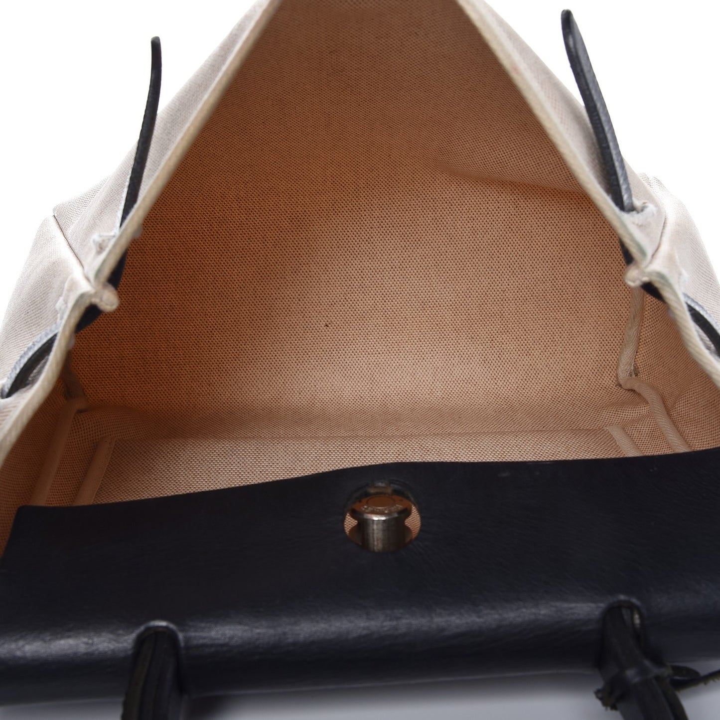Toile Vache Calfskin Herbag 30 PM Natural Black