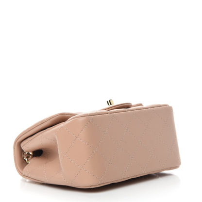 Chanel Lambskin Quilted Mini Square Flap Beige 4 of 10