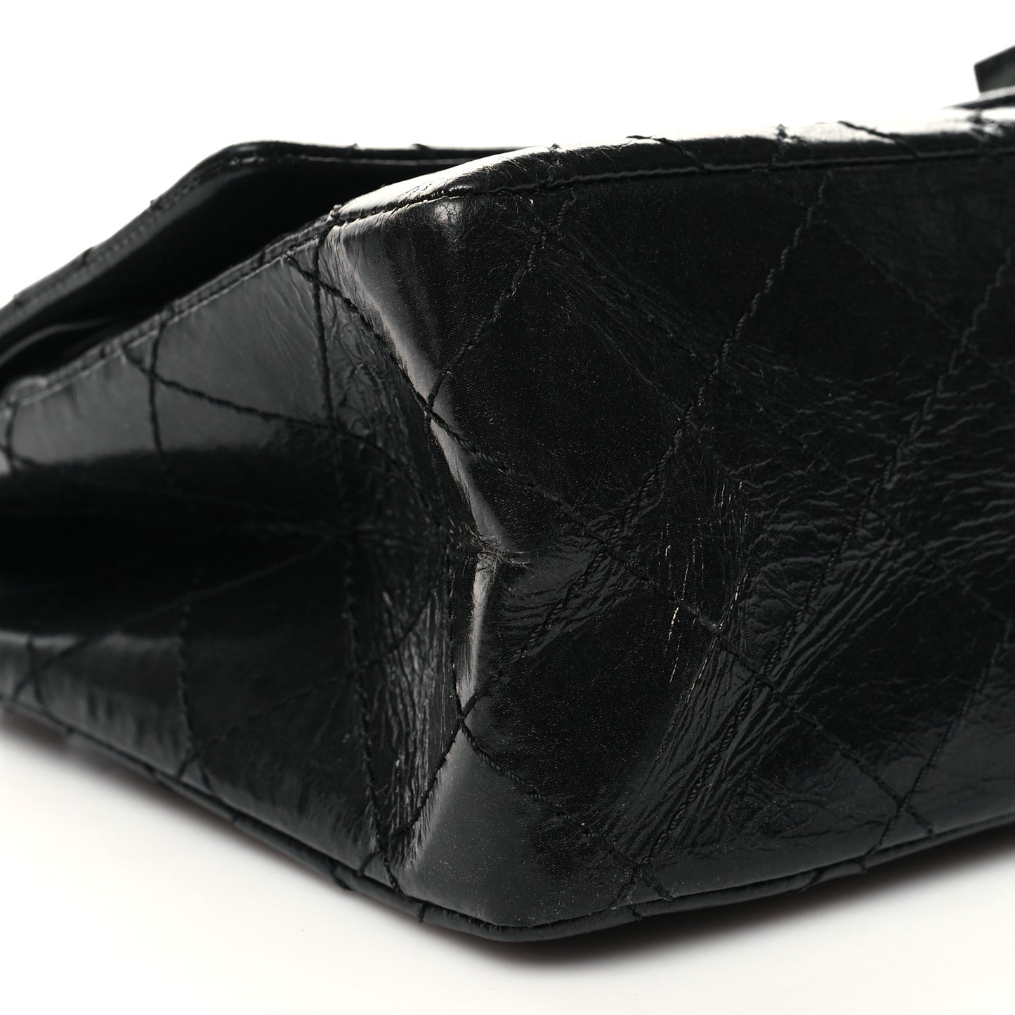 Glazed Calfskin Quilted 2.55 Reissue 226 Flap So Black