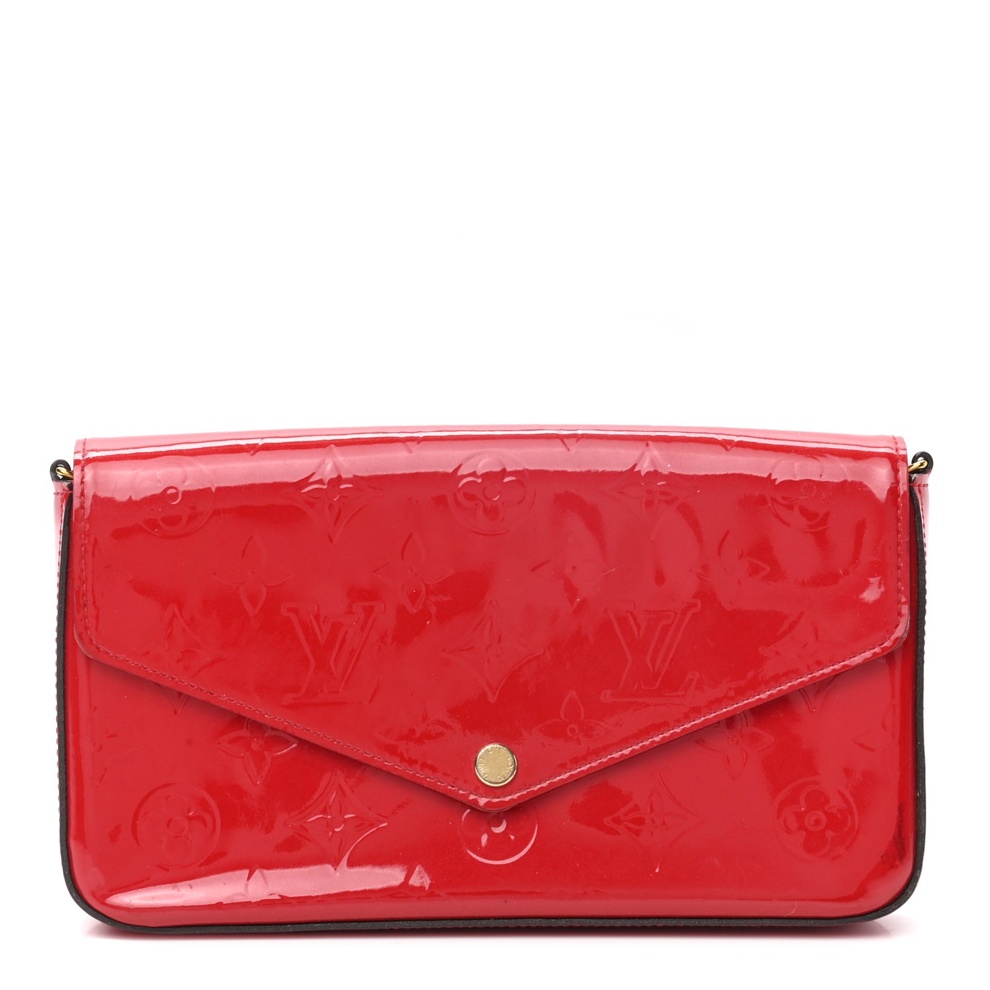 Vernis Felicie Pochette Chain Wallet Cherry