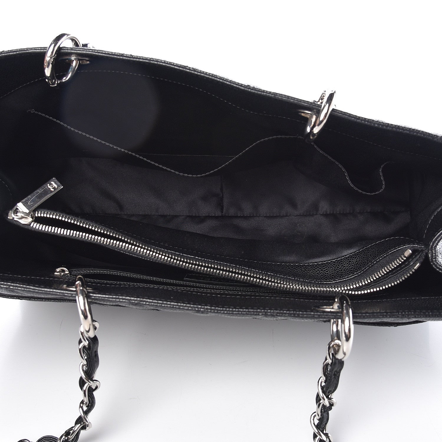 Chanel Caviar Quilted XL Grand Shopping Tote GST Black 7 of 9