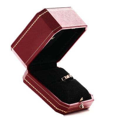 Cartier 18K Pink Gold Diamond 4mm LOVE Wedding Band Ring 47 4 5 of 5