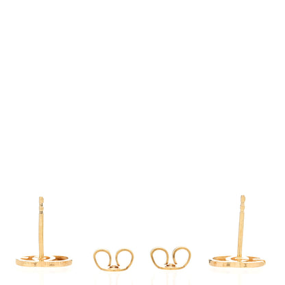 Gucci 18K Yellow Gold Running G Stud Earrings 3 of 5