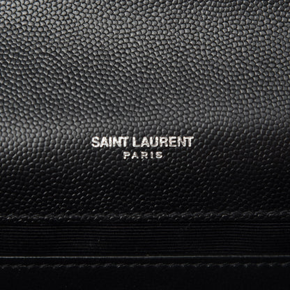 Saint Laurent Grain De Poudre Small Monogram Kate Satchel Black 9 of 10