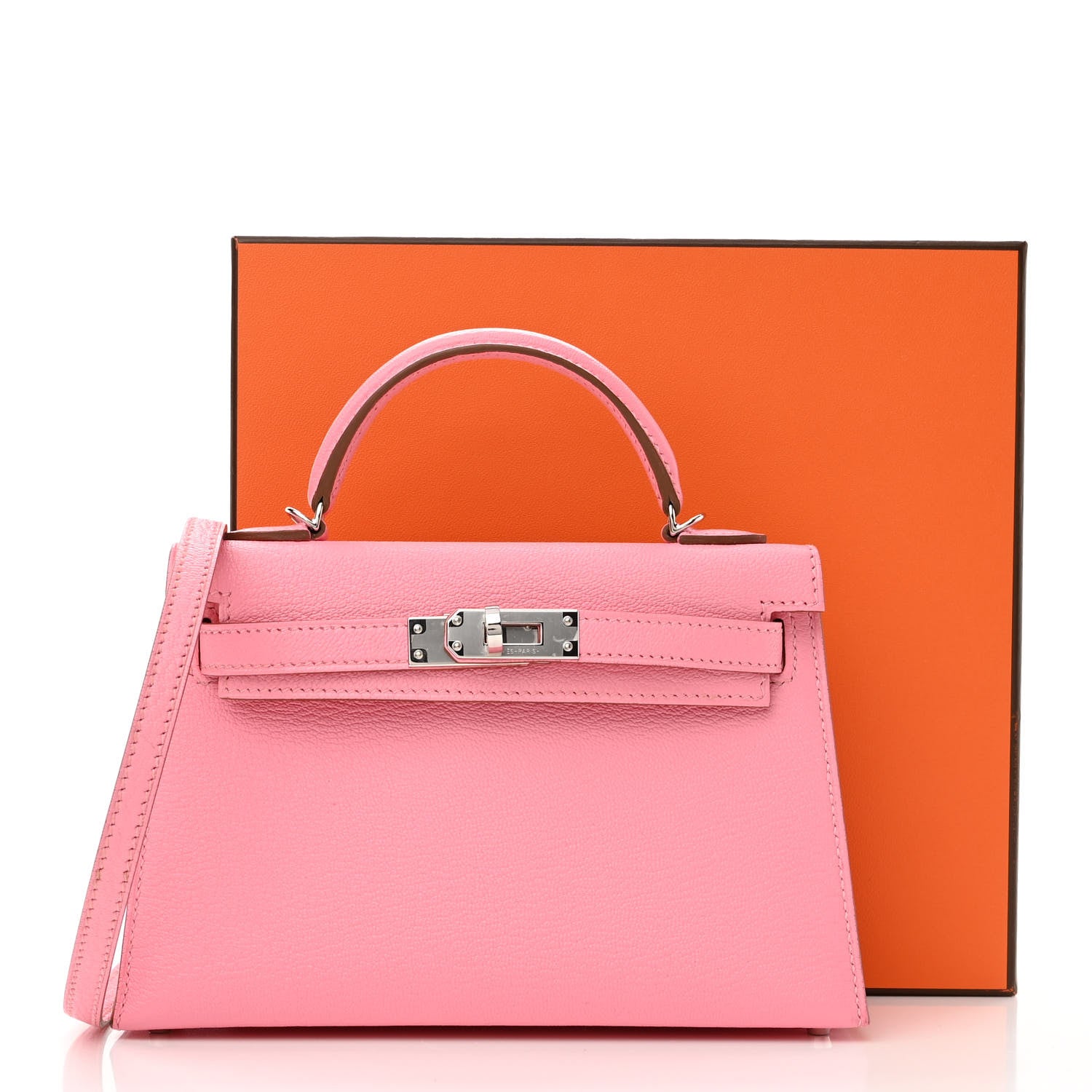 Hermes Chevre Mysore Mini Kelly Sellier 20 Rose Confetti 11 of 11