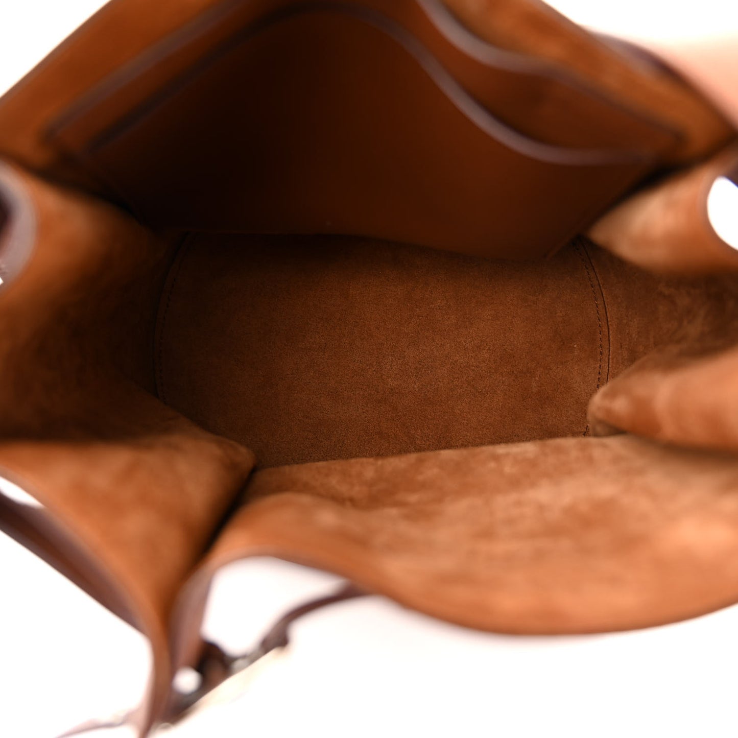 Smooth Calfskin Long Strap Big Bucket Bag Tan