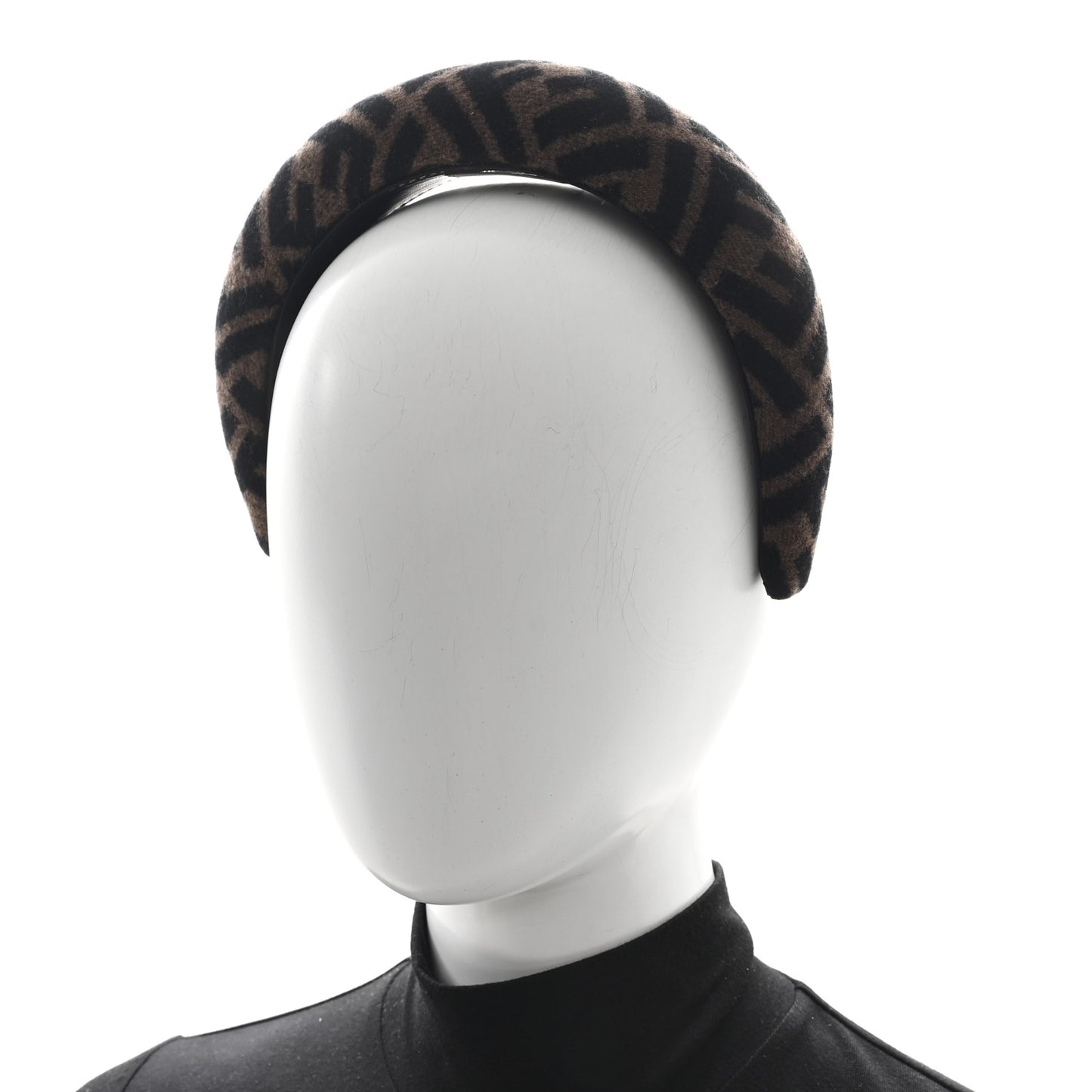 Wool Cashmere FF Logo Headband Tobacco