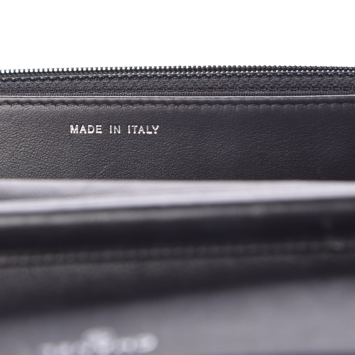 Crumpled Calfskin Quilted Wallet On Chain WOC So Black