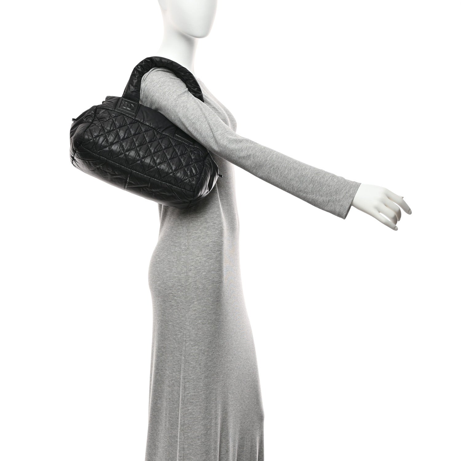 Chanel Nylon Coco Cocoon Zipped Tote Black 2 of 10