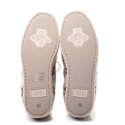 Gucci Covered Wool GG Monogram Womens Fria Horsebit Loafers 37.5 Beige Ebony Black Butterscotch 5 of 8