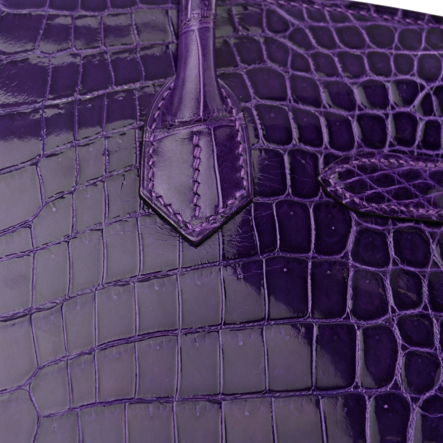 Shiny Niloticus Crocodile Birkin 30 Ultraviolet