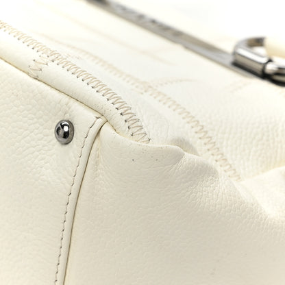 Chanel Caviar Square Stitched Bowler White 17 of 19