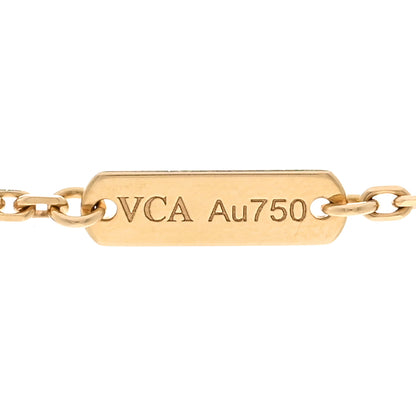 Van Cleef & Arpels 18K Yellow Gold Black Onyx Vintage Alhambra Pendant Necklace 4 of 5