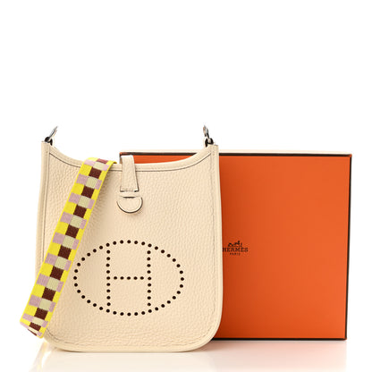 Hermes Taurillon Clemence Maxi Quadrille Evelyne TPM Nata Citron Rouge H Mauve Sylvestre 12 of 12