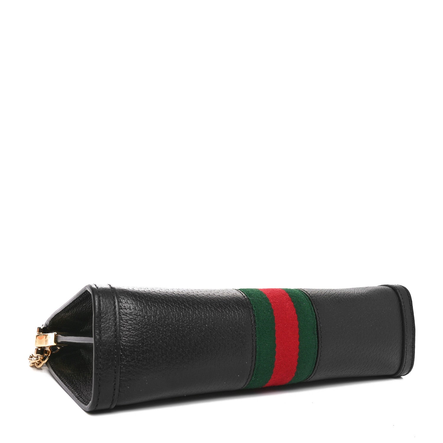 Gucci Calfskin GG Web Small Ophidia Chain Shoulder Bag Black 4 of 10