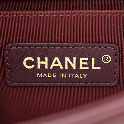 Chanel Velvet Chevron Quilted Small Boy Flap Burgundy 6 of 12