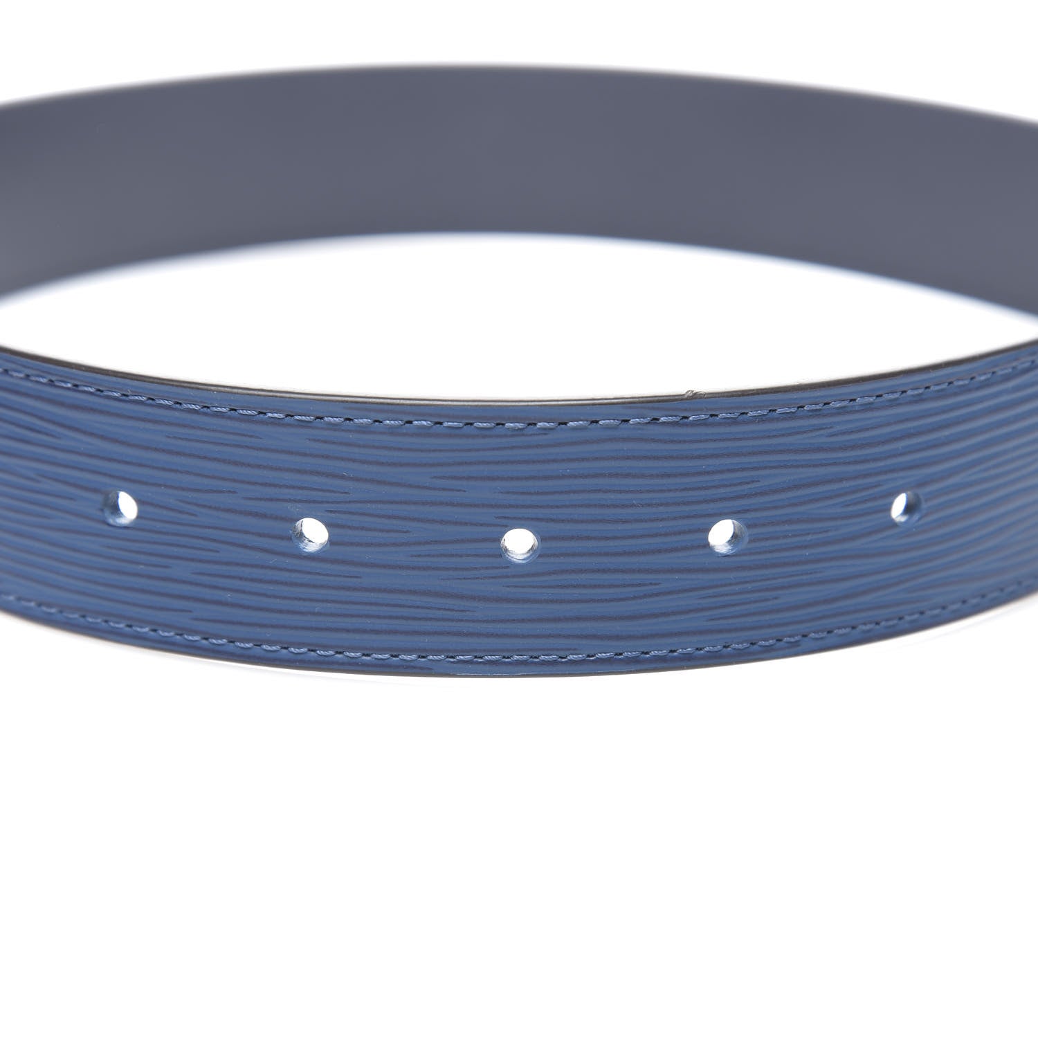 Louis Vuitton Epi Mens 35mm Metropole Belt 95 38 Blue Celeste 3 of 5